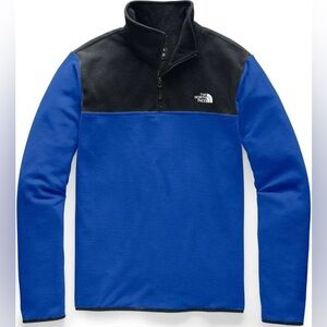 The North Face Black and Blue Fleece Quarter Zip